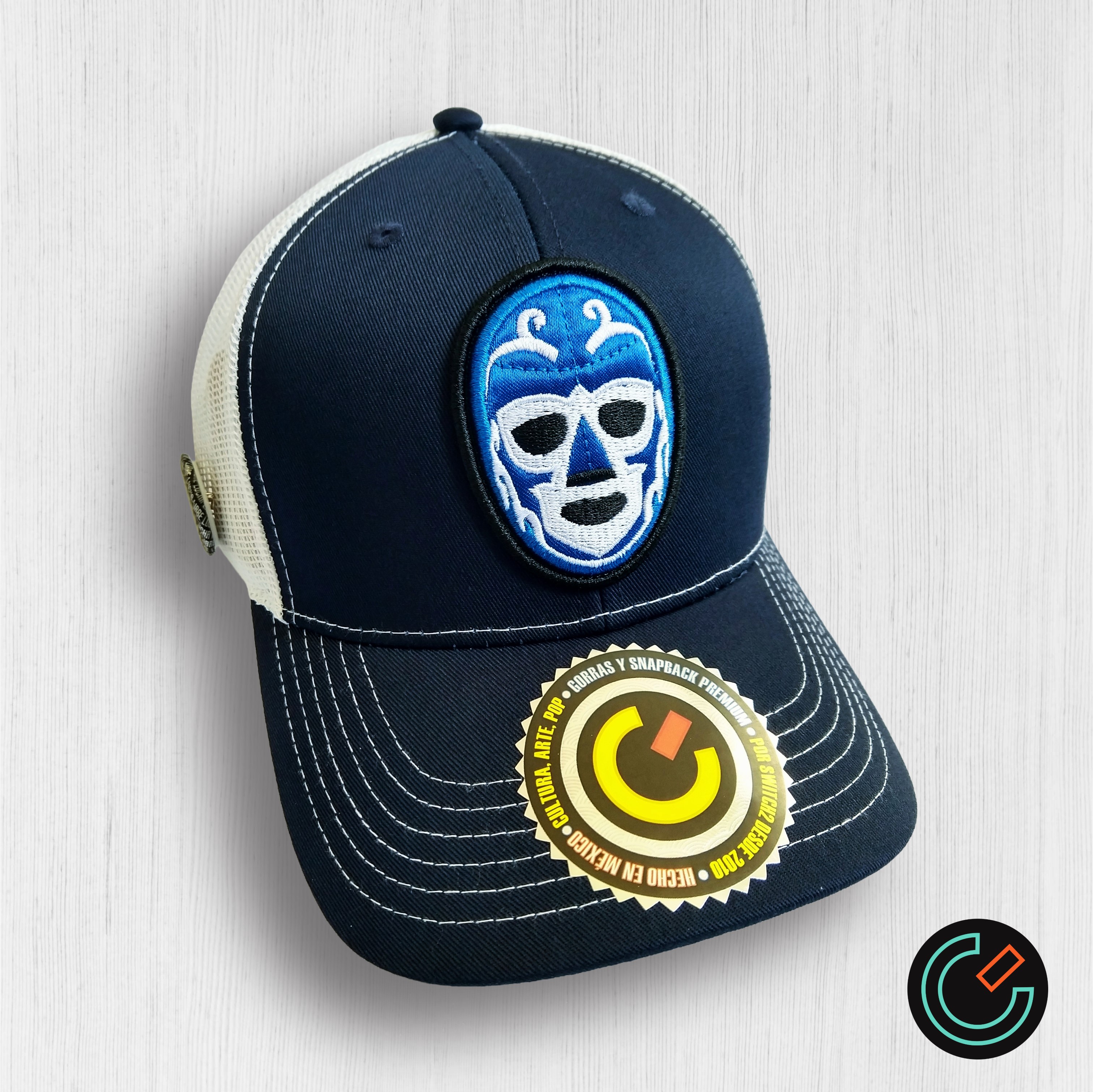 Gorra Luchador Huracán Rmz Trucker Marino