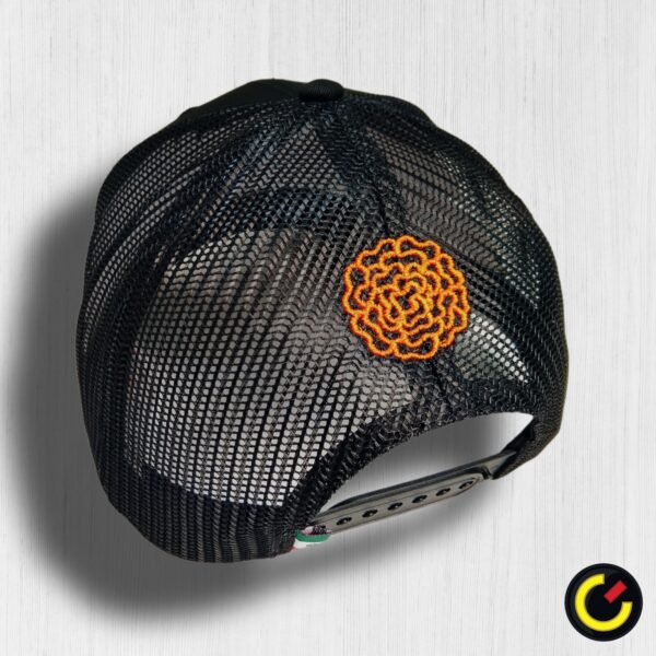 Gorra Calavera Mexicana Trucker Tornasol Black - Imagen 2